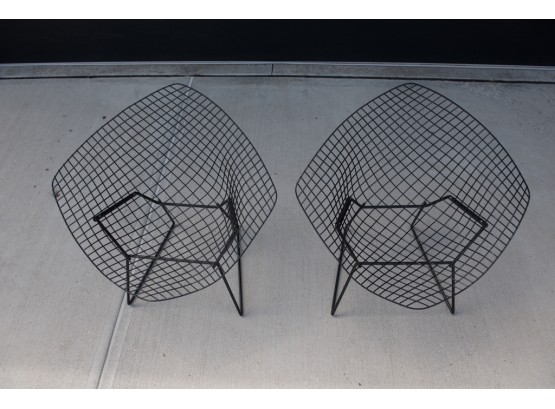Believed To Be Knoll  Bertoia Diamond Chairs With Covers