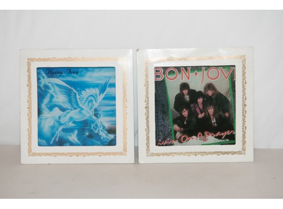 1980s Carnival Prize Bon Jovi Plates