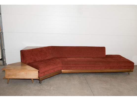 Mid Century Boomerang Couch Red
