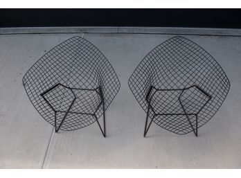 Believed To Be Knoll  Bertoia Diamond Chairs With Covers
