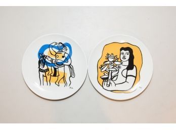 Fernand Leger Ceramic Plates  9.5'