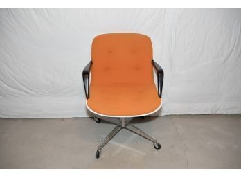 1970s Orange Tweed Steelcase Office Chair Possibly Knoll