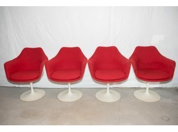 Set Of 4 Eero Saarinen For Knoll Tulip Chairs