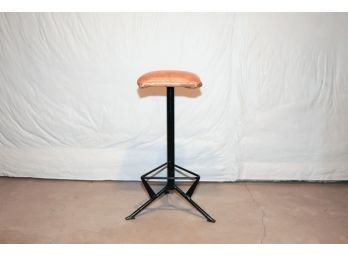 Leather Backless Industrial Stool