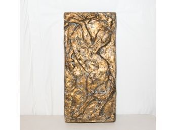 Gilded Plaster Wall Tile With Horse Design