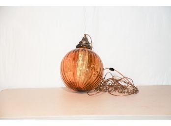 10960s-1970s Gold Hanging Swag Light