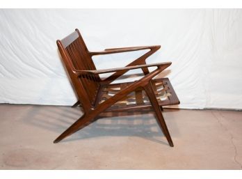 1950s In The Style Of Poul Jensen For Selig 'Z' Lounge Chair Walnut Missing Stamp
