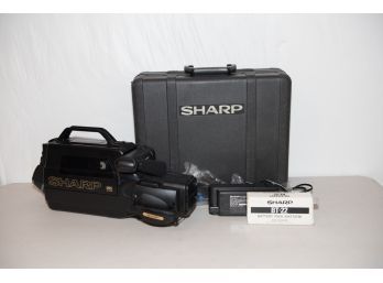 1980s Sharp 12 Speed Power Zoom Camcorder With Hard Case