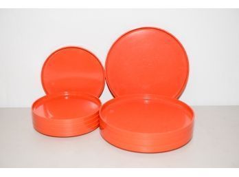 Heller Orange Plates Large And Small