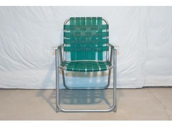 Green Aluminum Woven Lawn  Chair