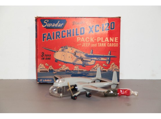 1950s Swadar Plastic Fairchild XC-120 Pack-Plane In Original Box