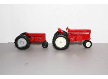 ERTL And Lee Toys Red Die Cast Tractors 1/16 Scale