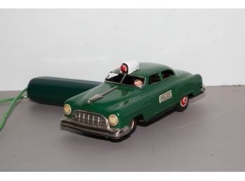 Vintage Line Mar Green Chevy Deluxe 1950 Battery Operated Tin Litho