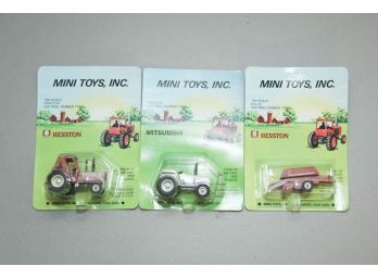 Mini Toys Inc. Hesston And Mitsubishi Tractors And Spreader 4600
