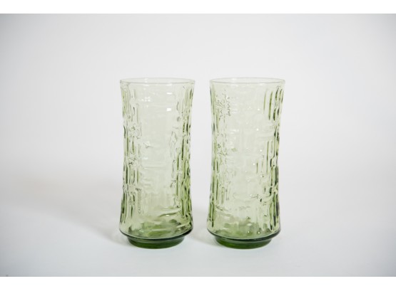 Believed To Be Libbey Artica Green Tumblers