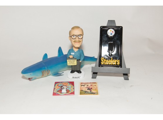 Advertising Bobblehead Plastic Shark Steelers Light Plate And Magnets