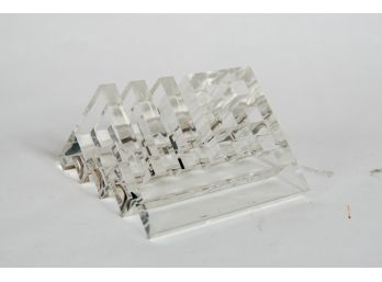 Vintage Guzzini Acrylic Glass Pen And Letter Holder