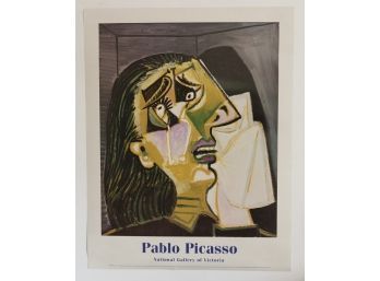 1998 Poster Print Of Pablo Picasso Spanish Weeping Woman National Gallery Of Victoria