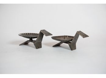 Pair Of Mid Century Walls Turtle Candle Holders