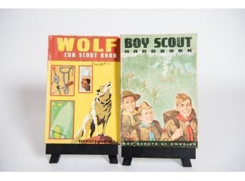 1971 Boy Scout Handbook And 1969 Wolf Cub Scout Book