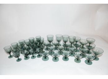 Extra Large Lot Of Smoky Grey Glasses