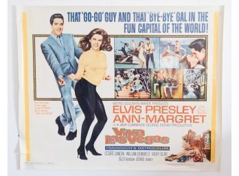 1964 Metro Goldwyn Elvis Presely & Ann-margret Viva Las Vegas Movie Poster 64/99