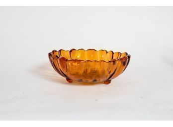 11' Amber Glass Fruit Bowl