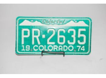 Colorful Colorado 1974 License Plate