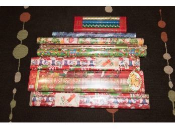 Lot Of New In Package Vintage Christmas Wrapping Paper Featuring Snoopy And Strawberry Shortcake