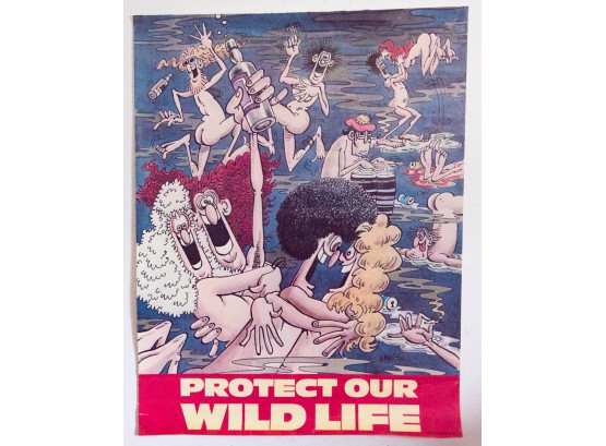 1974 Mad Magazine Protect Our Wildlife Poster