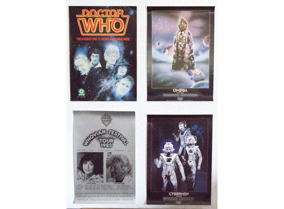 1982-1983 Lot Of 4 Dr Who Promo Posters