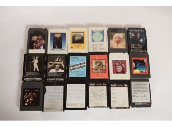 Lot Of 18 8 Tracks Including Steve Martin, Elvis, Willie Nelson And Cheap Trick
