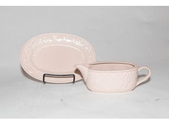 Mikes Pink English Countryside Gravy Boat