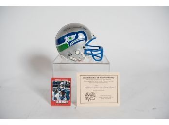 Seattle Seahawks Signed Mini Helmet With COA