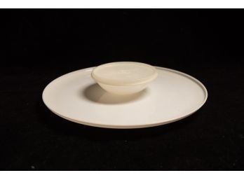 Vintage Tupperware White Dip N Serve Tray