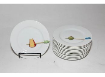 2 Set Of 6 Nancy Green Crate And Barrel 6.5' Plates