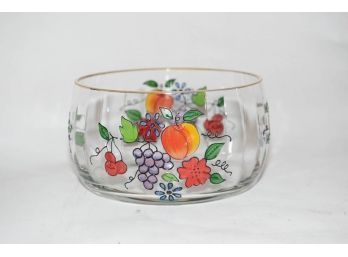 Glass Painted Fruit Bowl