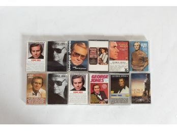 Lot Of 12 George Jones Cassette Tapes