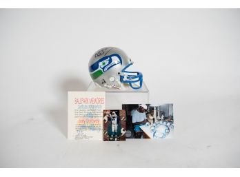 1999 Seattle Seahawks Joey Galloway Signed Mini Helmet With COA