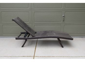 Plastic Woven Outdoor Chaise Lounge (Dusty Not Faded)