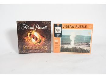 Lord Of The Rings Trivial Pursuit And Vintage Yellowstone Puzzle