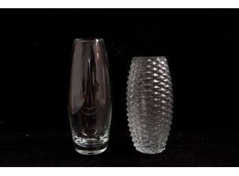 10' Glass Pinecone And 12' Contemporary Glass Vases