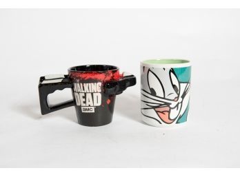 Bugs Bunny And Walking Dead Mugs