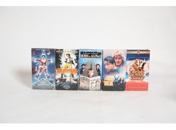 Lot Of 5 VHS Including Point Break, Blazing Saddles And Christmas Vacation (Christmas Vacation In Saran Wrap)