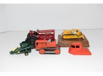 Lot Of Die Cast Tractors And Farm Implement