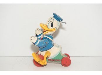 1955 Fisher Price Donald Duck Pull Toy #765