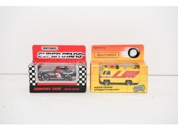 1989 And 1990 Matchbox Foam Unit And Goodwrench Racing Die Cast