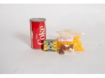 Lot Of Collectibles Including Golden Guernsey Cow, Coke Can Radio