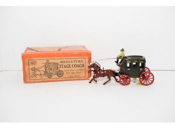 1930s Johillco Miniature Die Cast Stage Coach Made In England 7'