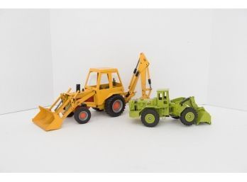 Gescha CK 5808 B Backhoe 1/16 And Telex 72-71 Loader 1/40  Made In W. Germany